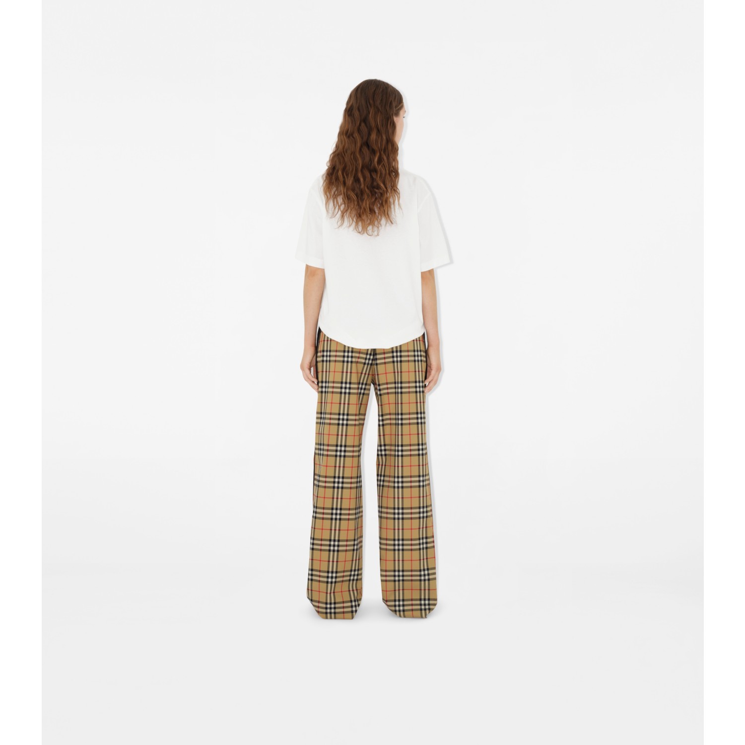 Pantaloni in cotone stretch Check