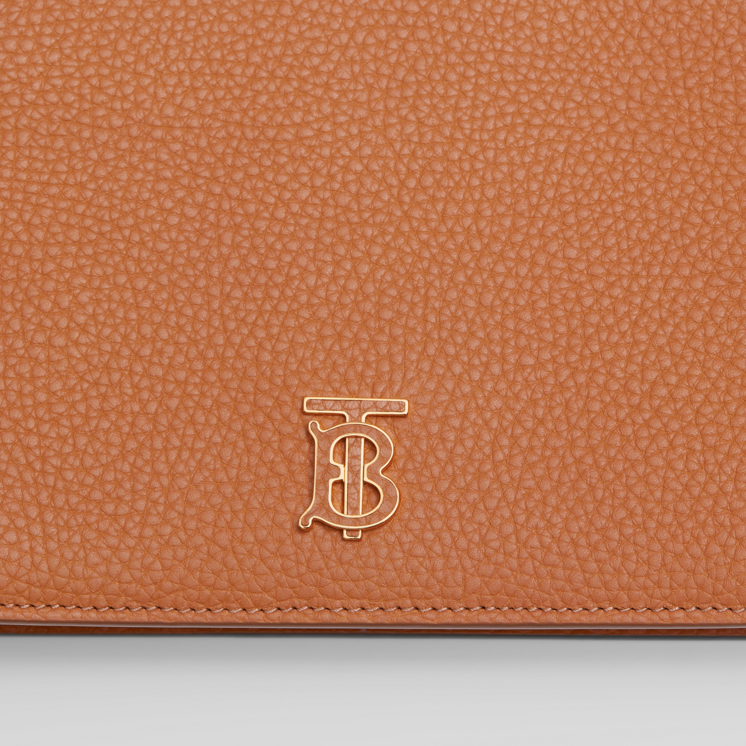 Grainy Leather Mini TB Shoulder Pouch in Warm Russet Brown - Women | Burberry® Official - 2