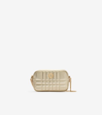 Mini Quilted Leather Camera Bag Champagne ®