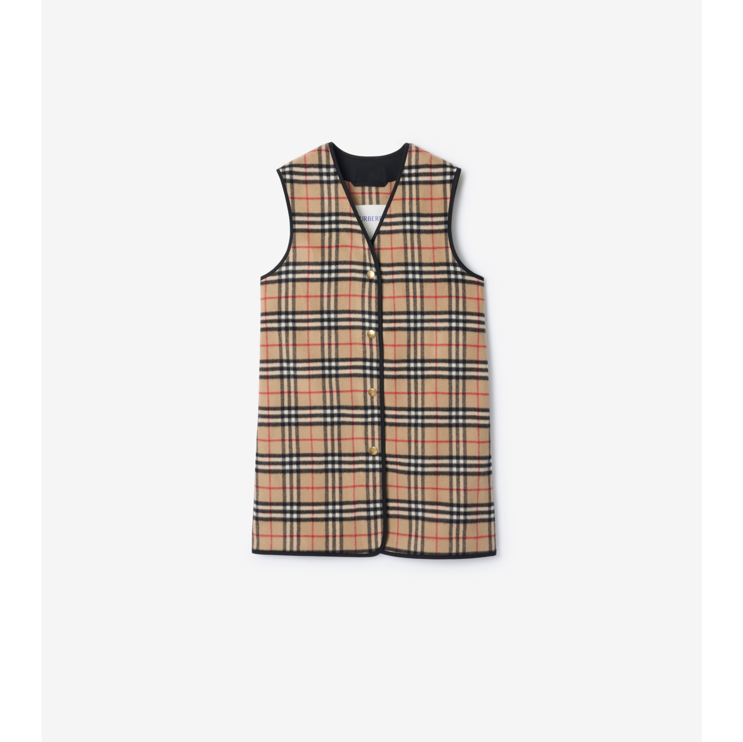 Check Wool Cashmere Warmer