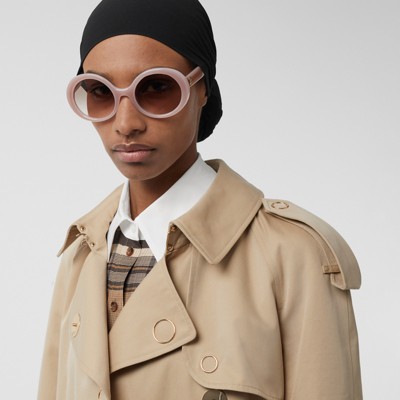 burberry round frame sunglasses