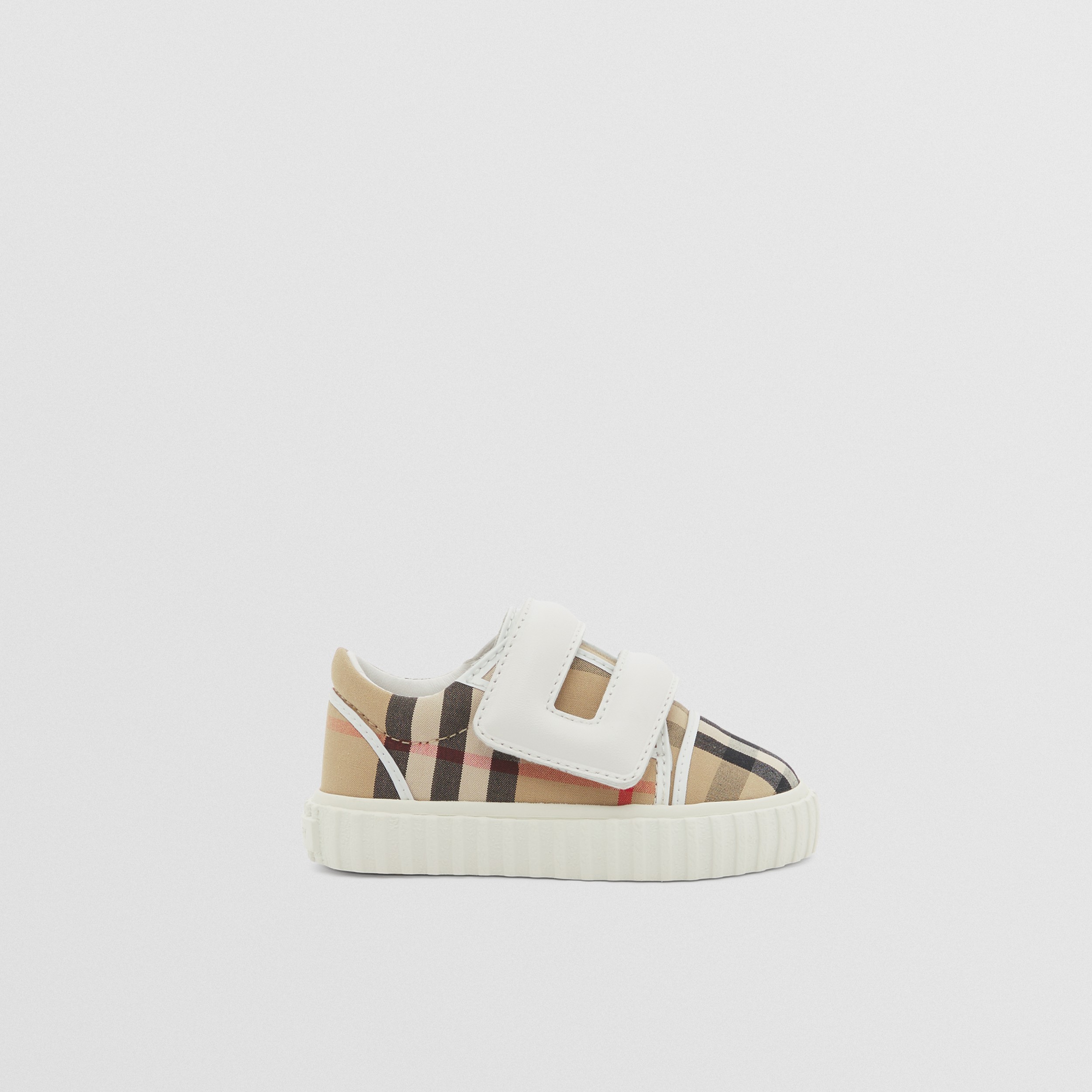 Vintage Check Cotton Sneakers in Archive Beige - Children | Burberry® Official - 4