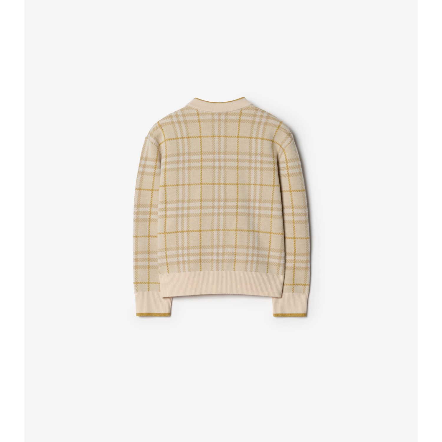 Metallic Check Wool Blend Cardigan - thumbnail 2