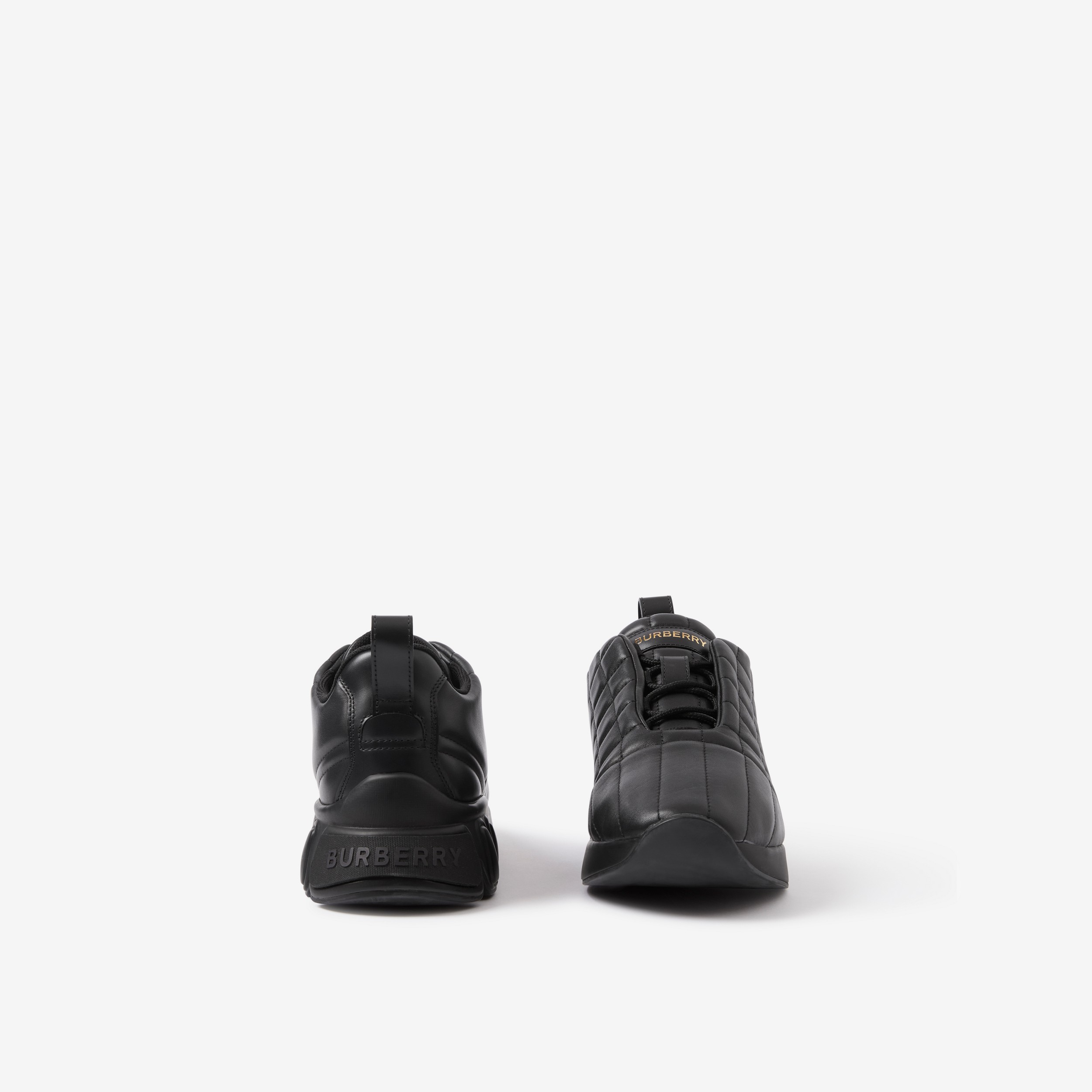 Classic - 绗缝皮革经典运动鞋 (黑色) - 女士 | Burberry® 博柏利官网 - 4