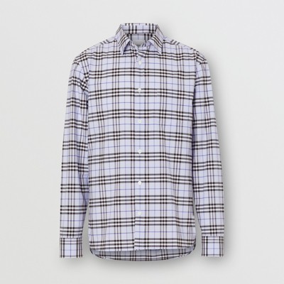 sky blue burberry shirt