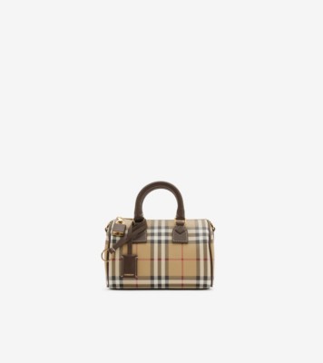 Mini sac bowling Check Military Femme Site officiel Burberry