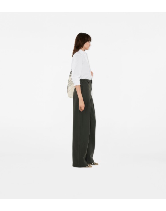 Chemise droite en popeline de coton