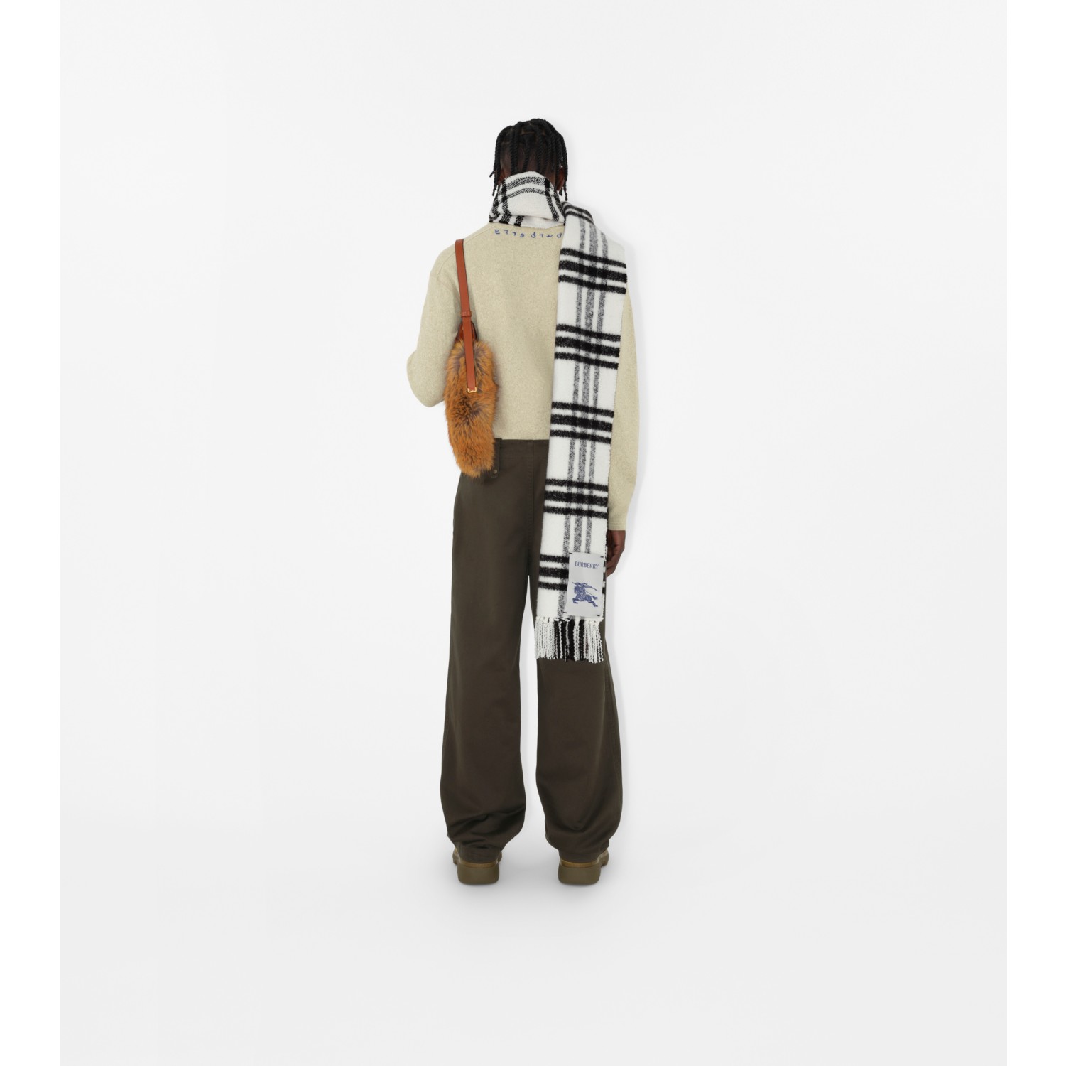 Check Wool Scarf