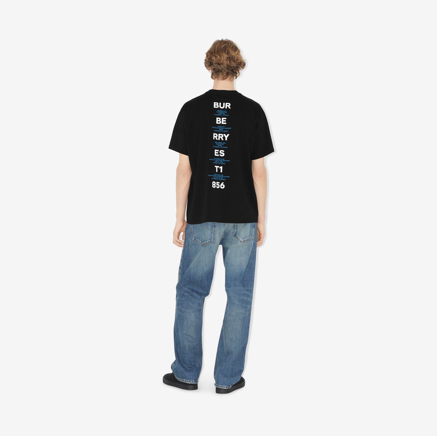T-shirt en coton à imprimé mod (Noir) - Homme | Site officiel Burberry®
