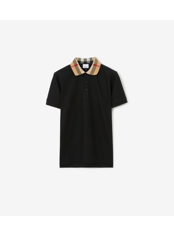 Burberry long best sale sleeve polo mens