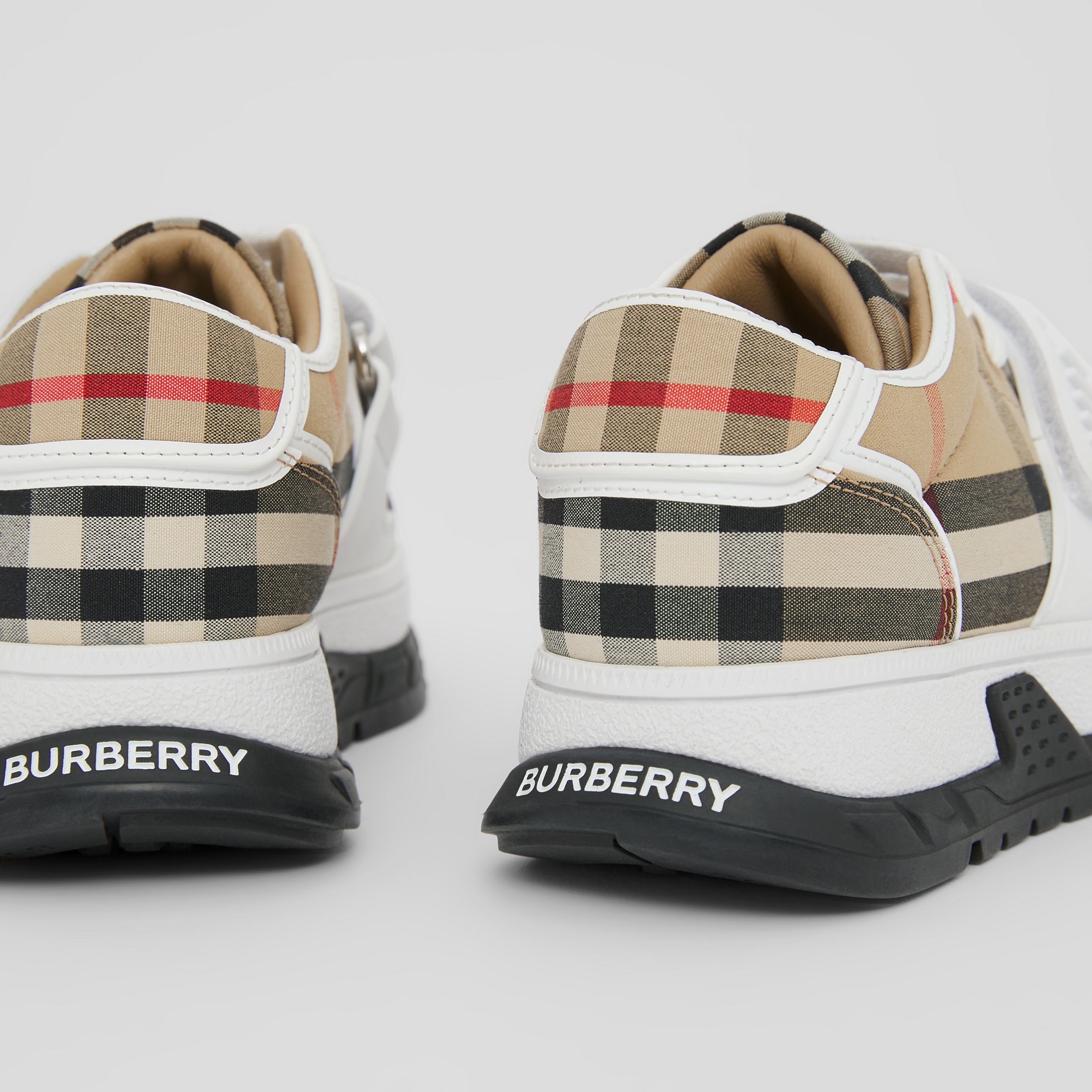 Vintage Check Cotton Sneakers in Archive Beige - Children | Burberry® Official - 2