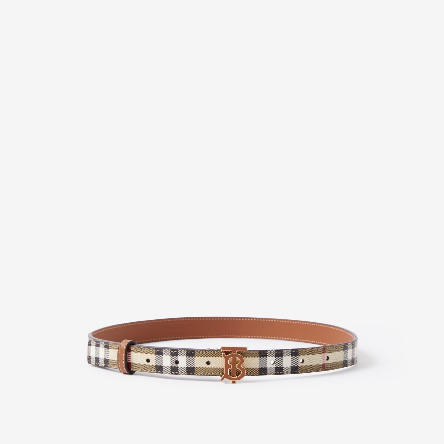 Ceinture TB en cuir et Check