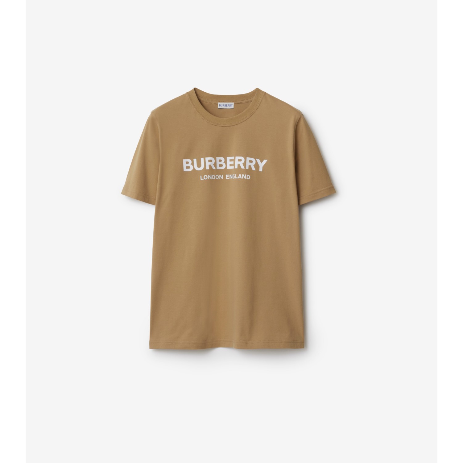 Tシャツ・カットソー BURBERRY ARCHIVE BEIGE COTTON T-SHIRT Logo Cotton T-shirt in Archive beige - Women | Burberry