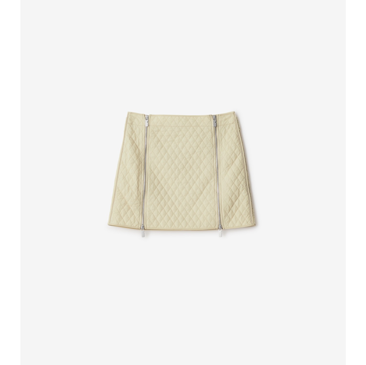 Quilted Nylon Mini Skirt