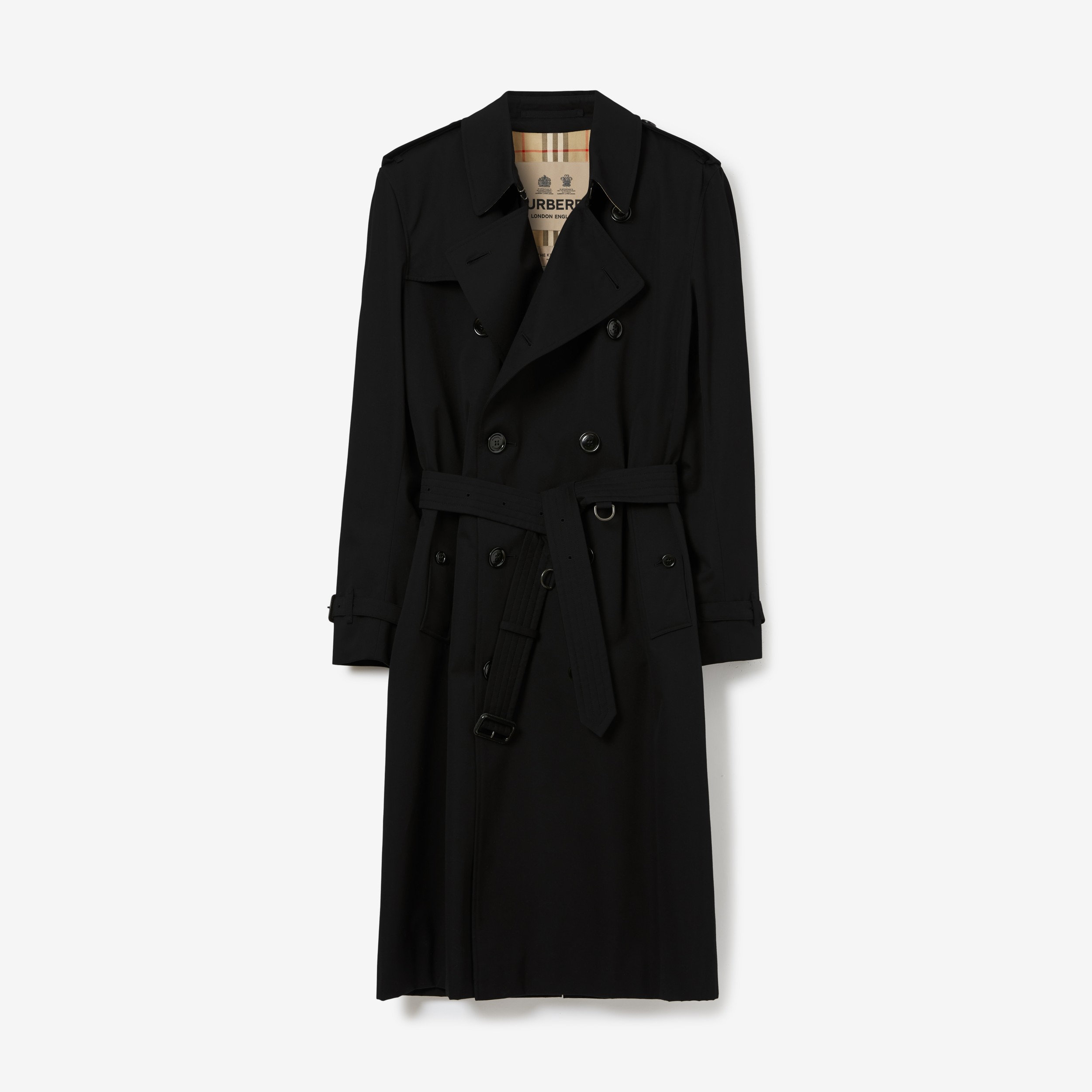 Long Kensington Heritage Trench Coat in Black - Men | Burberry® Official