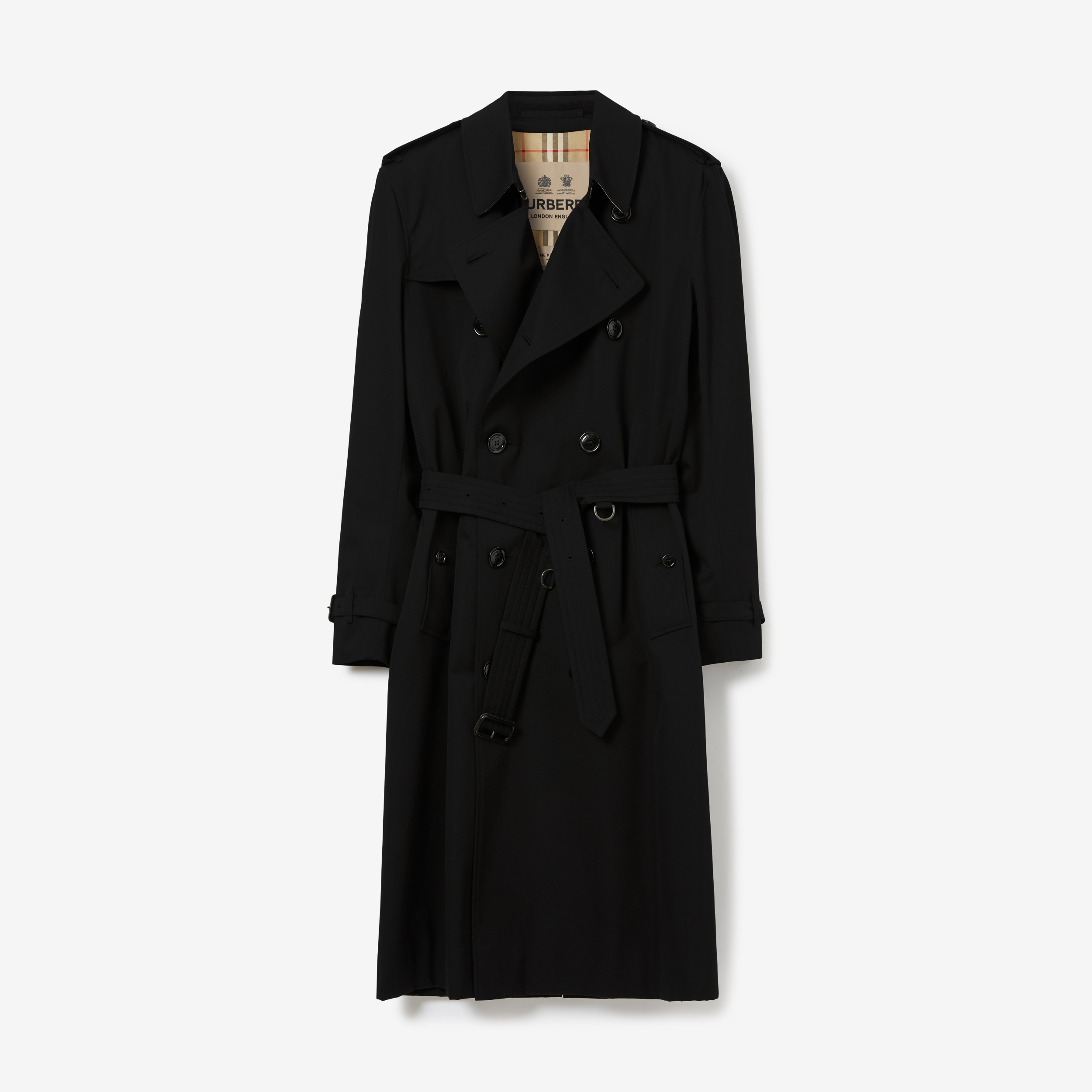 Long Kensington Heritage Trench Coat in Black - Men Burberry® Official