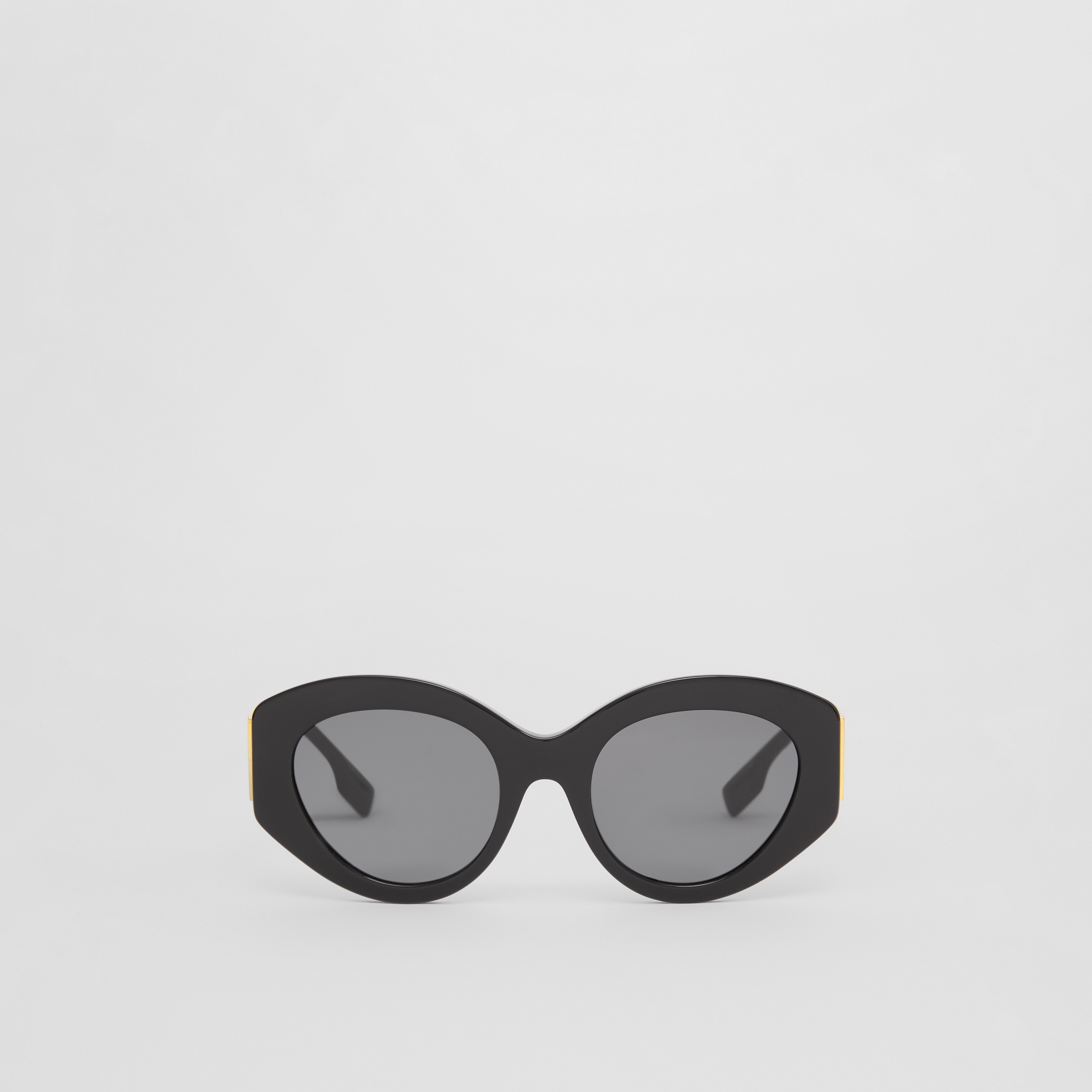 Hardware Detail Cat-eye Frame Sunglasses in Black - Women | Burberry® Official - 1
