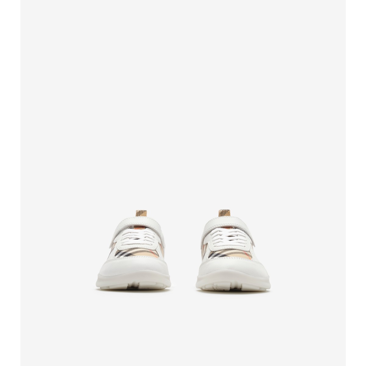 Check and Leather Matrix Sneakers