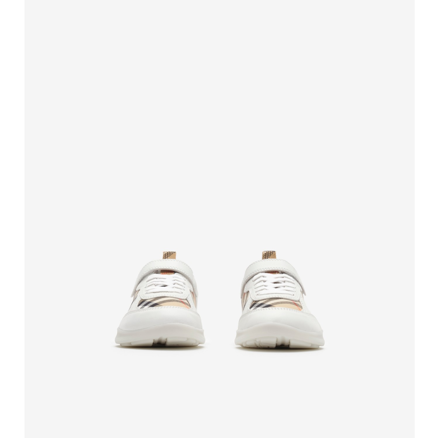 Check and Leather Matrix Sneakers