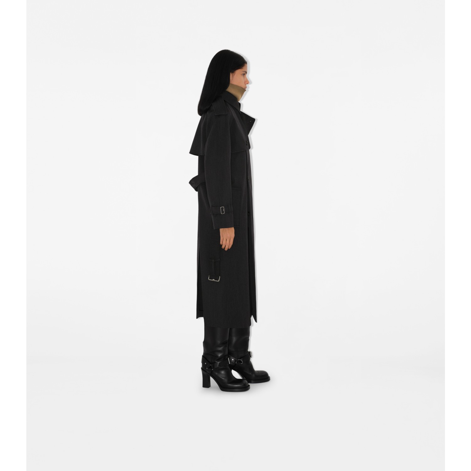 Long Wool Trench Coat