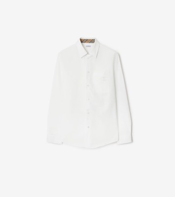 Cotton Poplin Shirt in White - Men | Burberry® Official