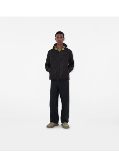 Reversible Check Hooded Jacket