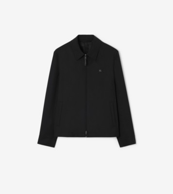 Wool Bloomsbury Harrington Jacket in Black - Men | Burberry® Official