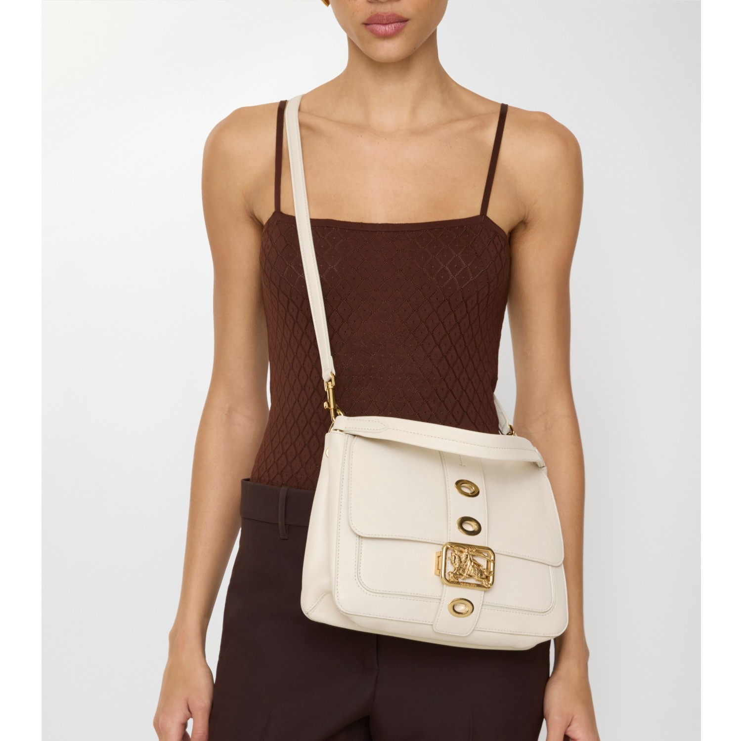 Small Rider Bag in Soap beige - Women, Leather | Burberry® Official