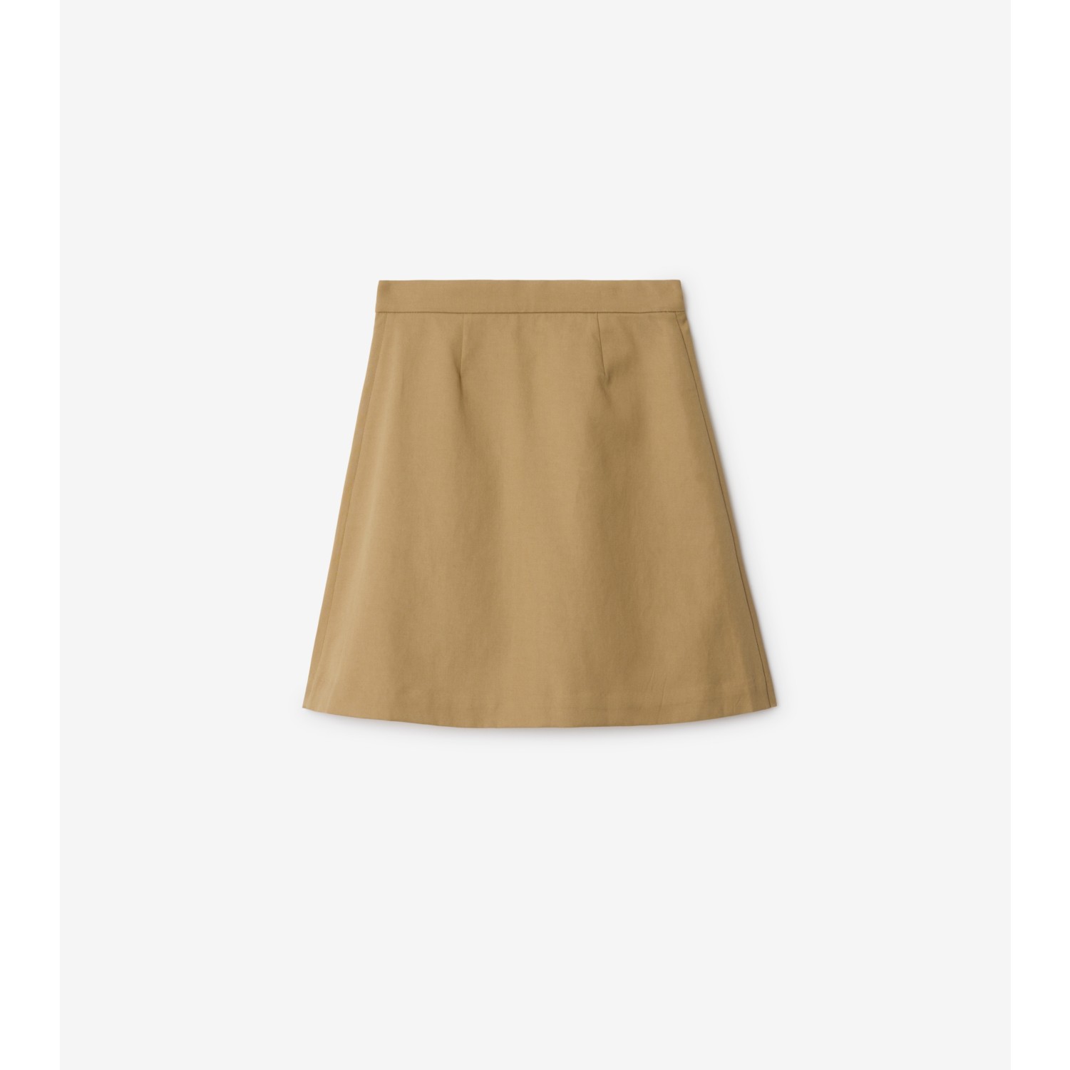 Pleated Cotton Blend Skirt