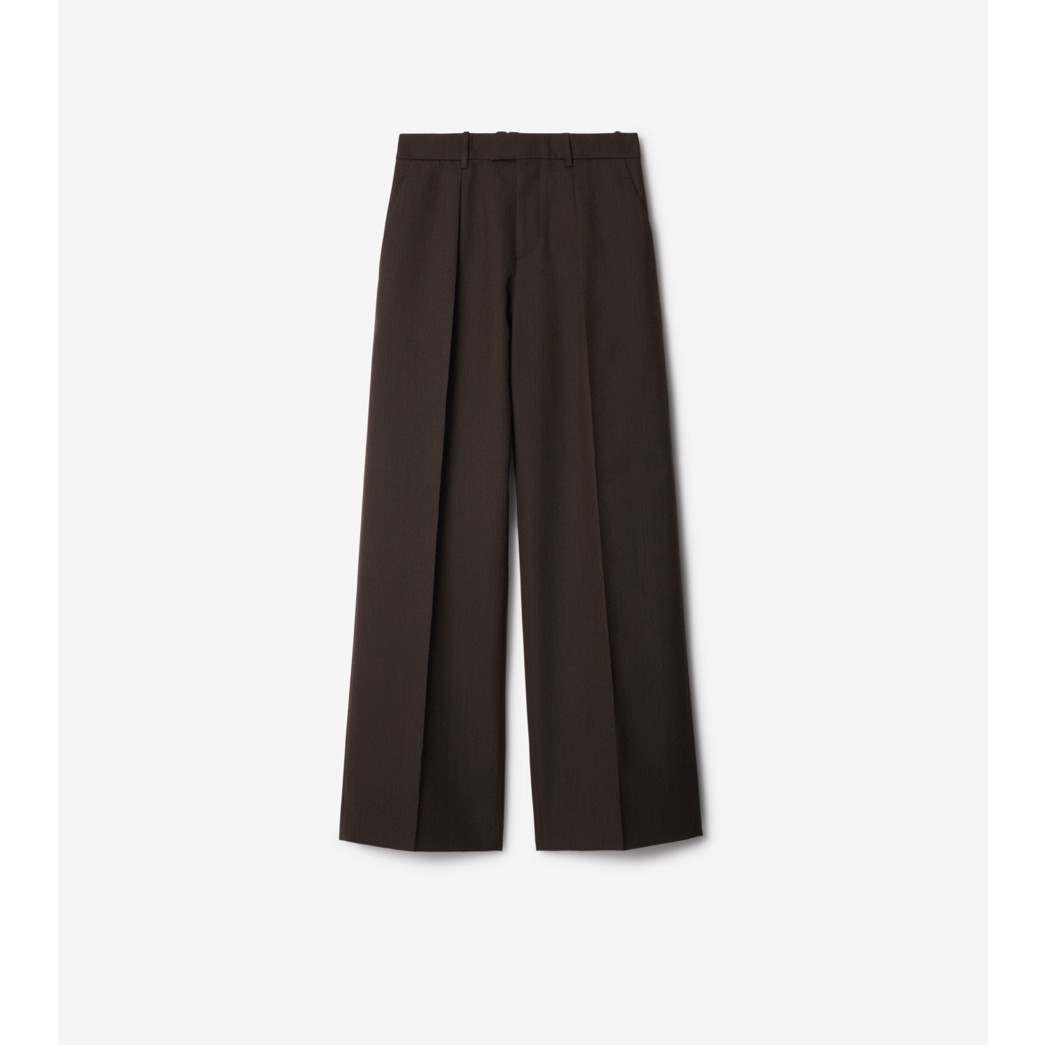 Wool Tailored Trousers in Brown black Women Burberry Official