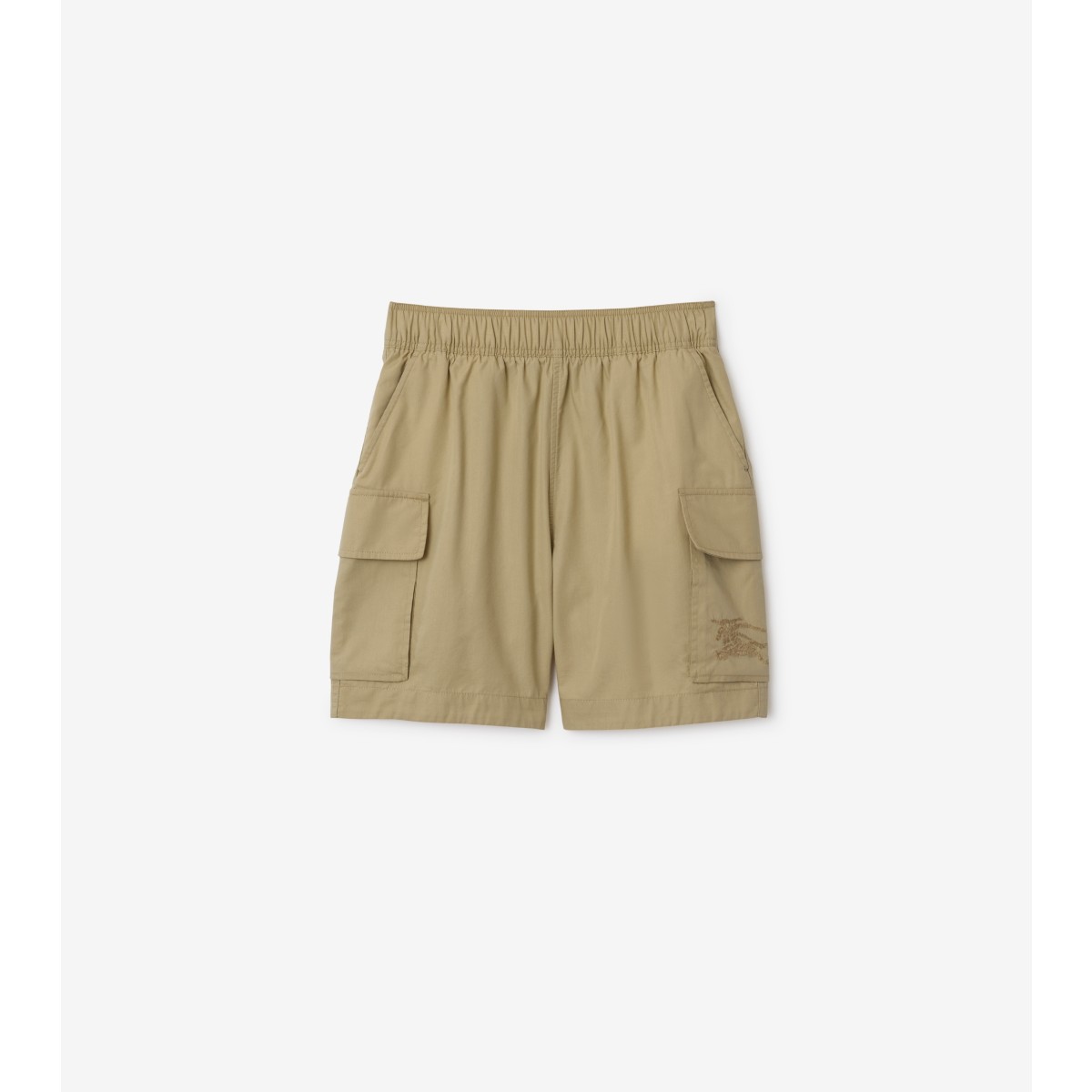 Shop Burberry Childrens Cotton Blend Shorts In Hunter