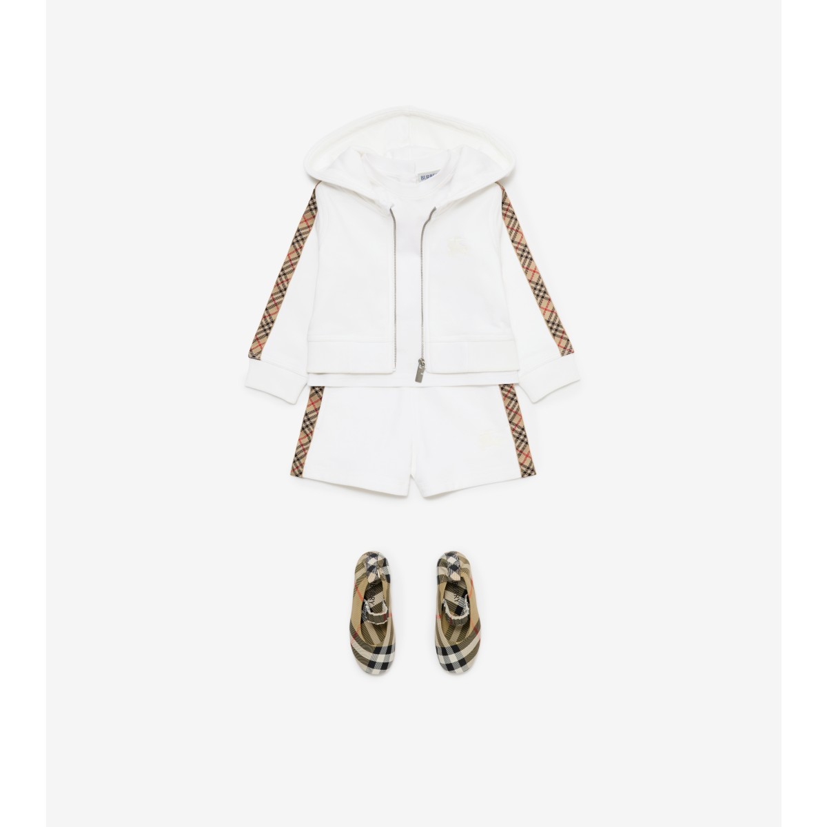  Check Trim Cotton Shorts