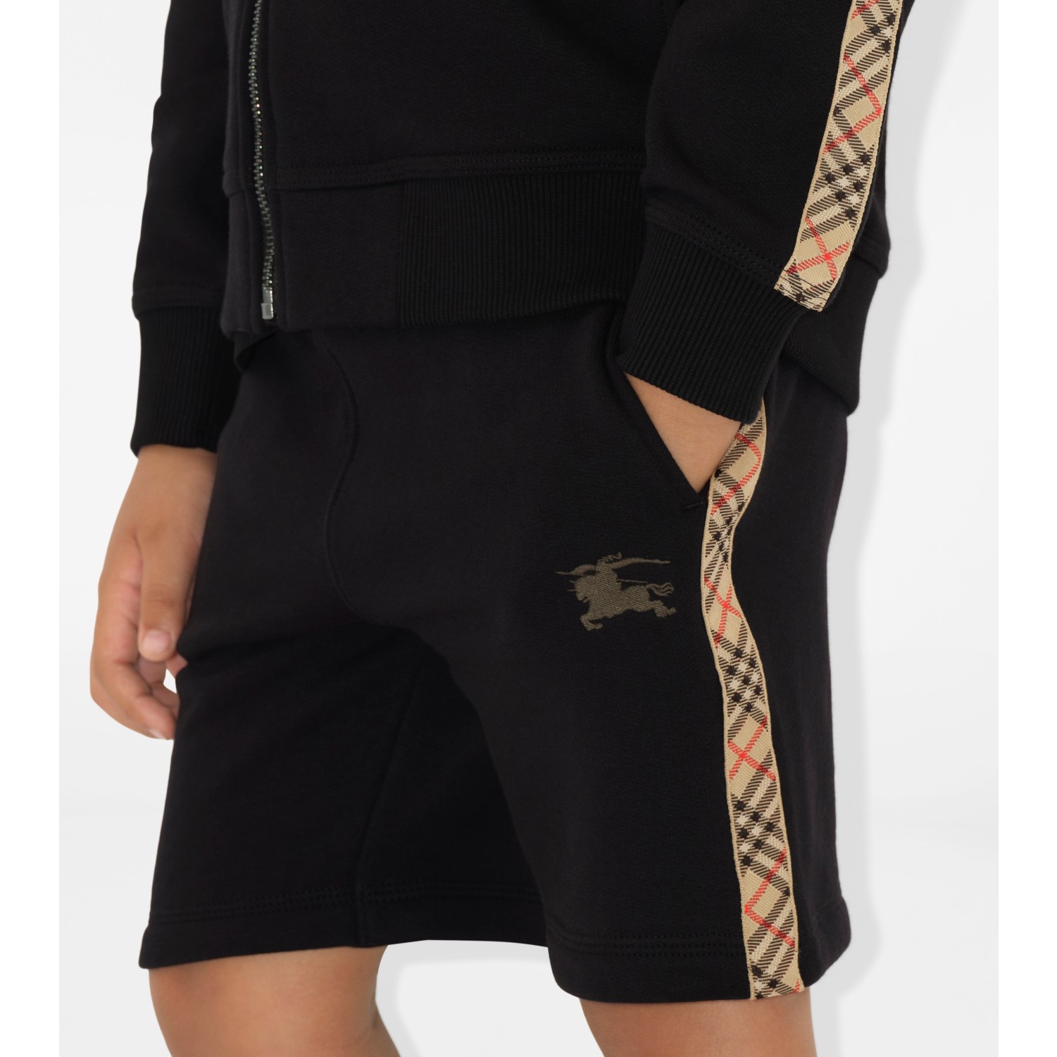 Short en coton avec Check