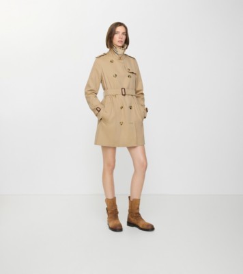 Mid-length Kensington Heritage Trench Coat in Honey - Women
