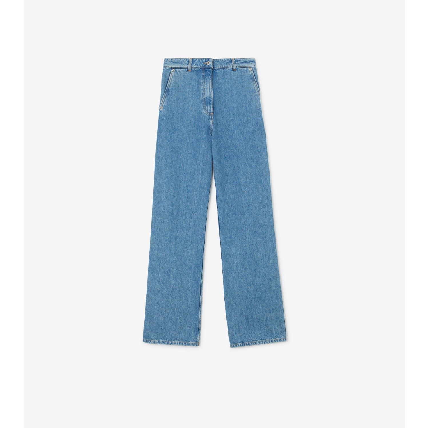 Relaxed Fit Jeans in Mid blue Women Burberry Official