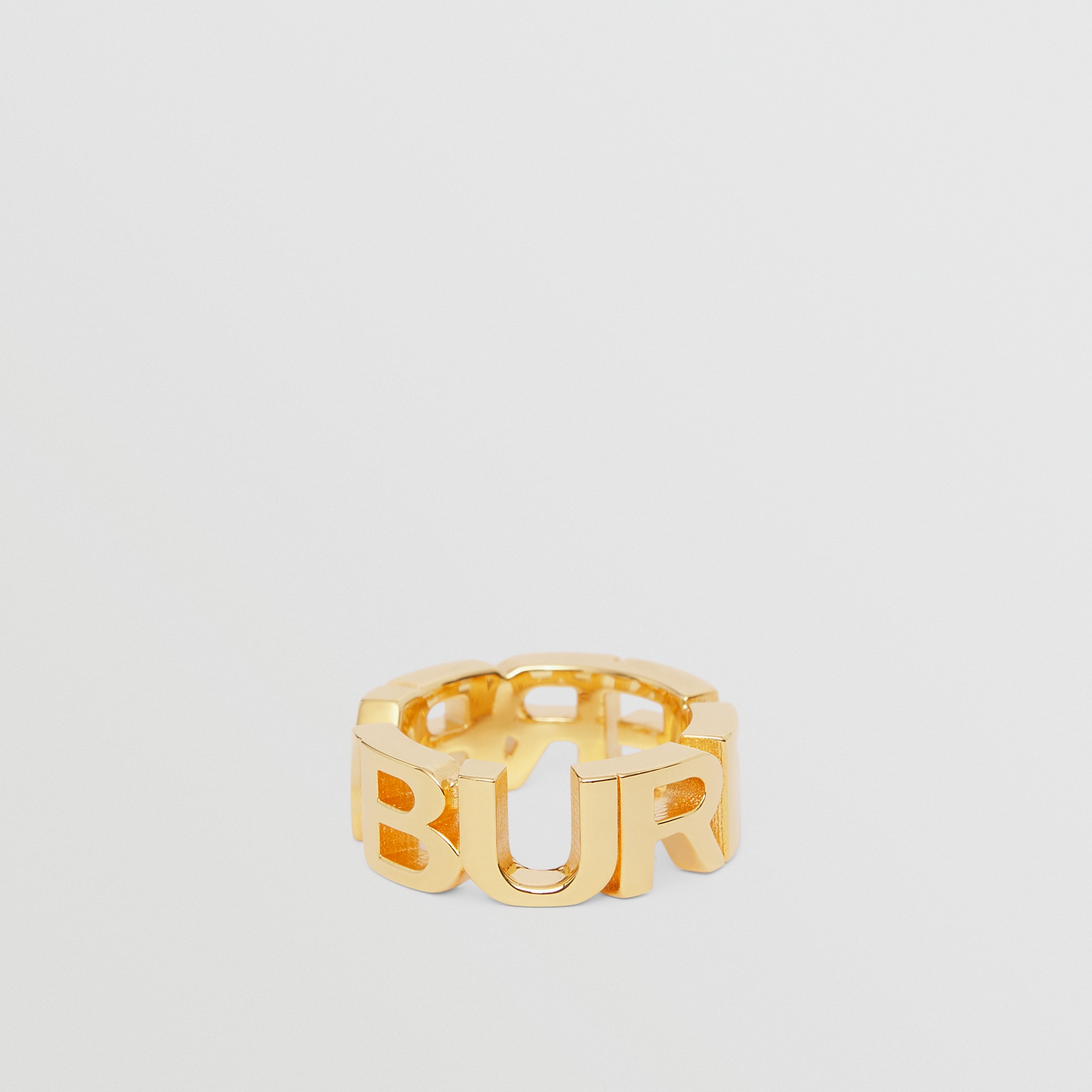 Gold-plated Logo Ring in Light - Women | Burberry® Official - 1