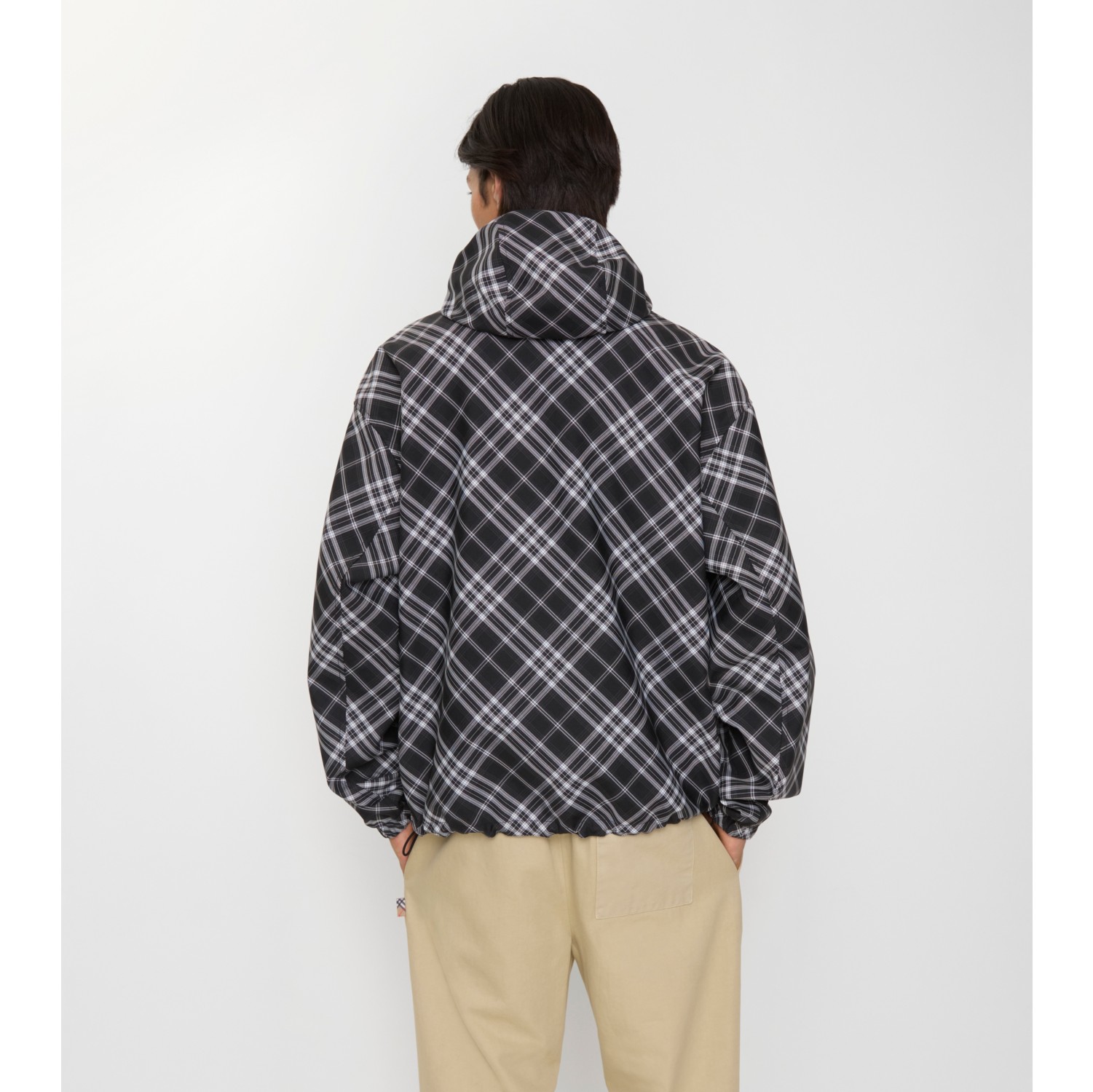 Reversible Check Hooded Jacket