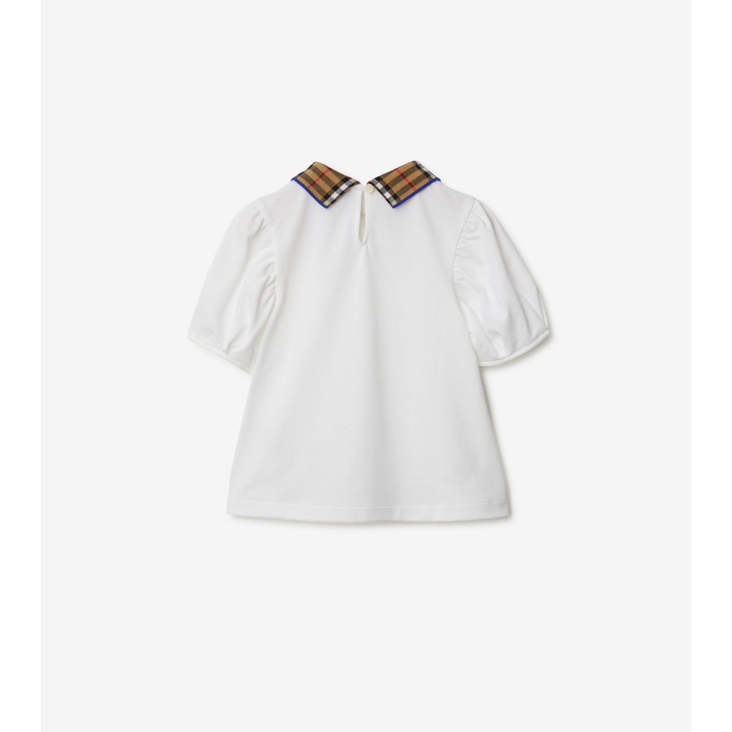 Check Collar Cotton Polo Shirt