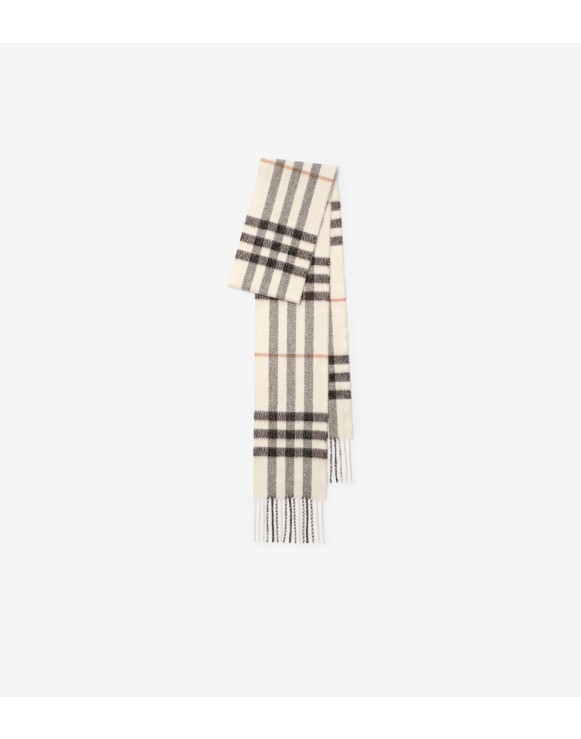 Narrow Sparkle Check Cashmere Scarf