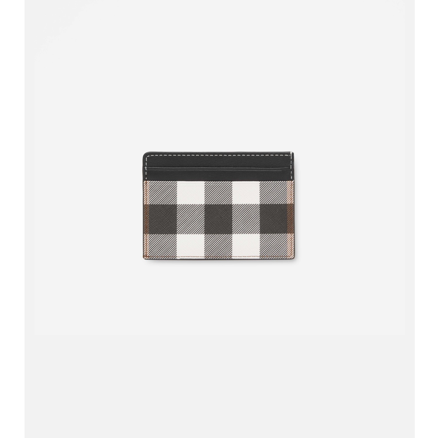 Check and Leather Card Case