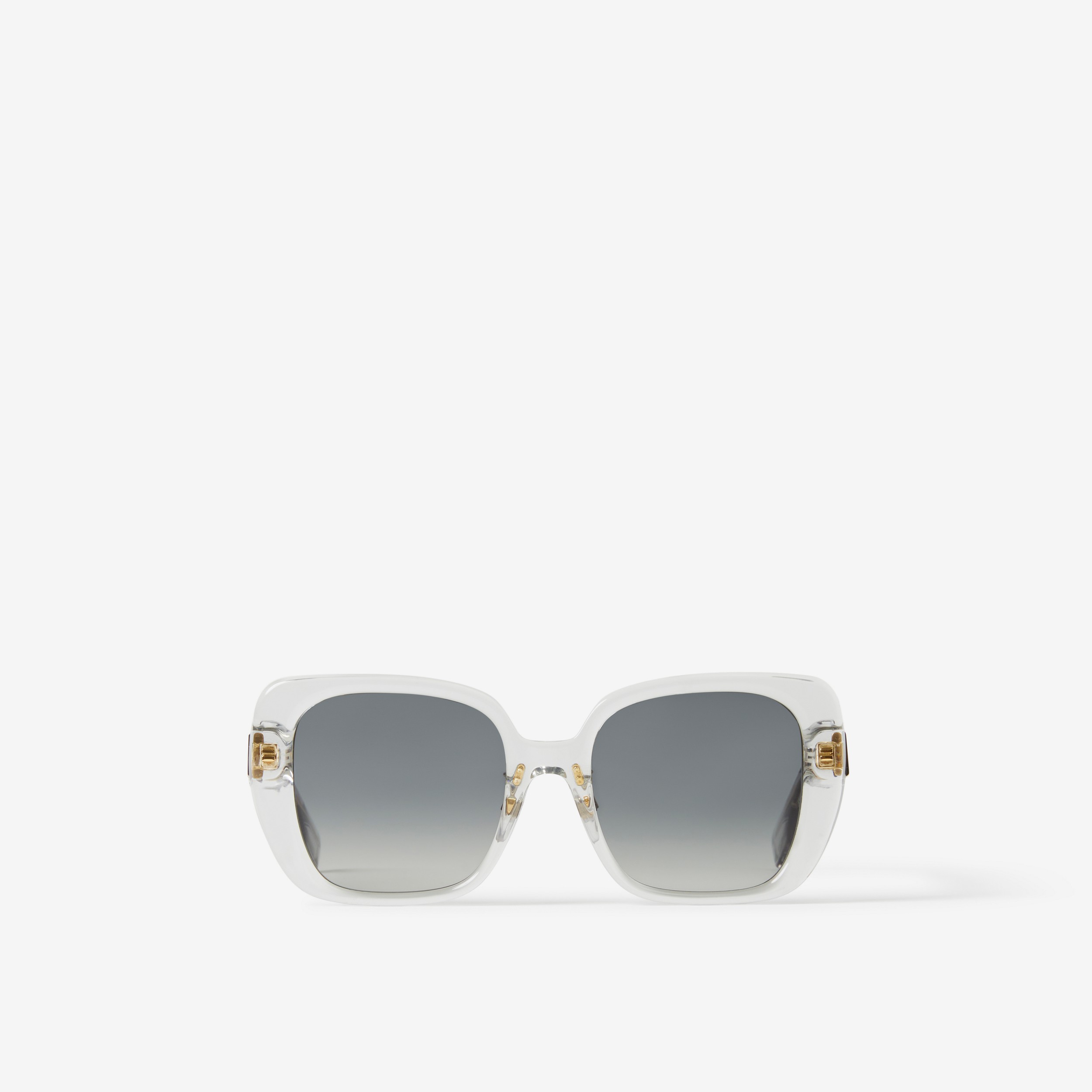 Oversized Square Frame Lola Sunglasses in Grey - Women | Burberry® Official - 1