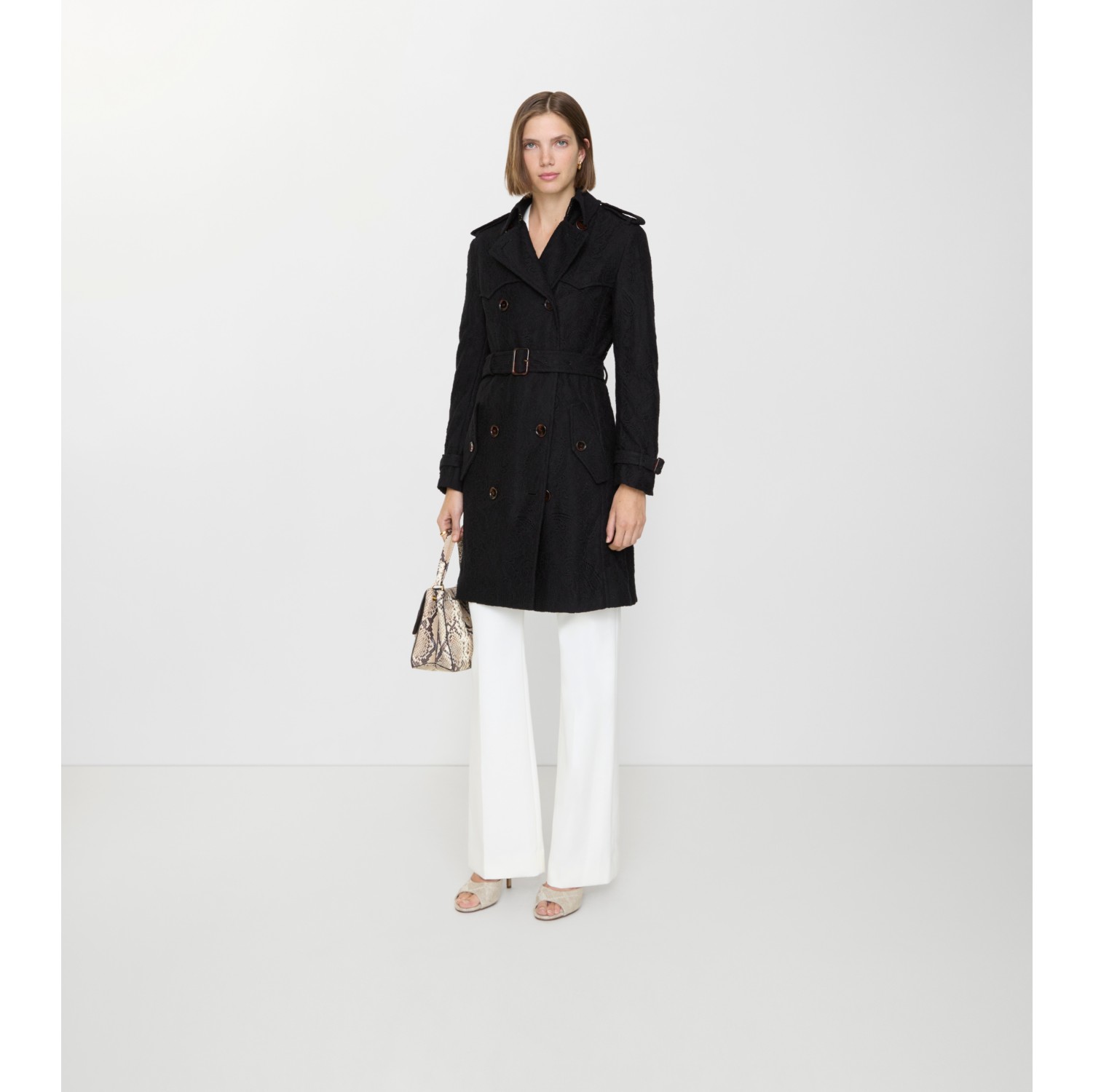 Mid-length Paisley Lace Foxfield Trench Coat