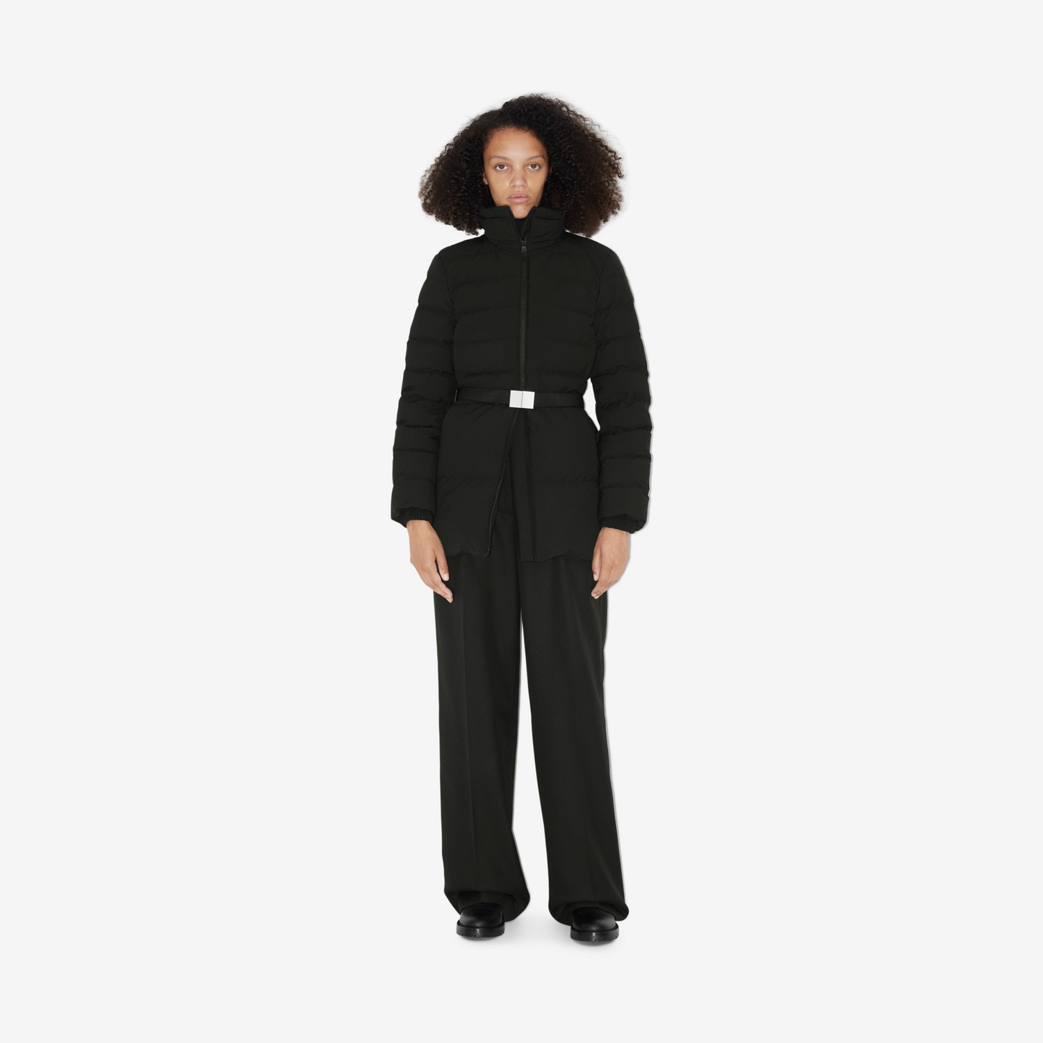 벨트 다운 퍼퍼 재킷 (블랙) - 여성 | Burberry®