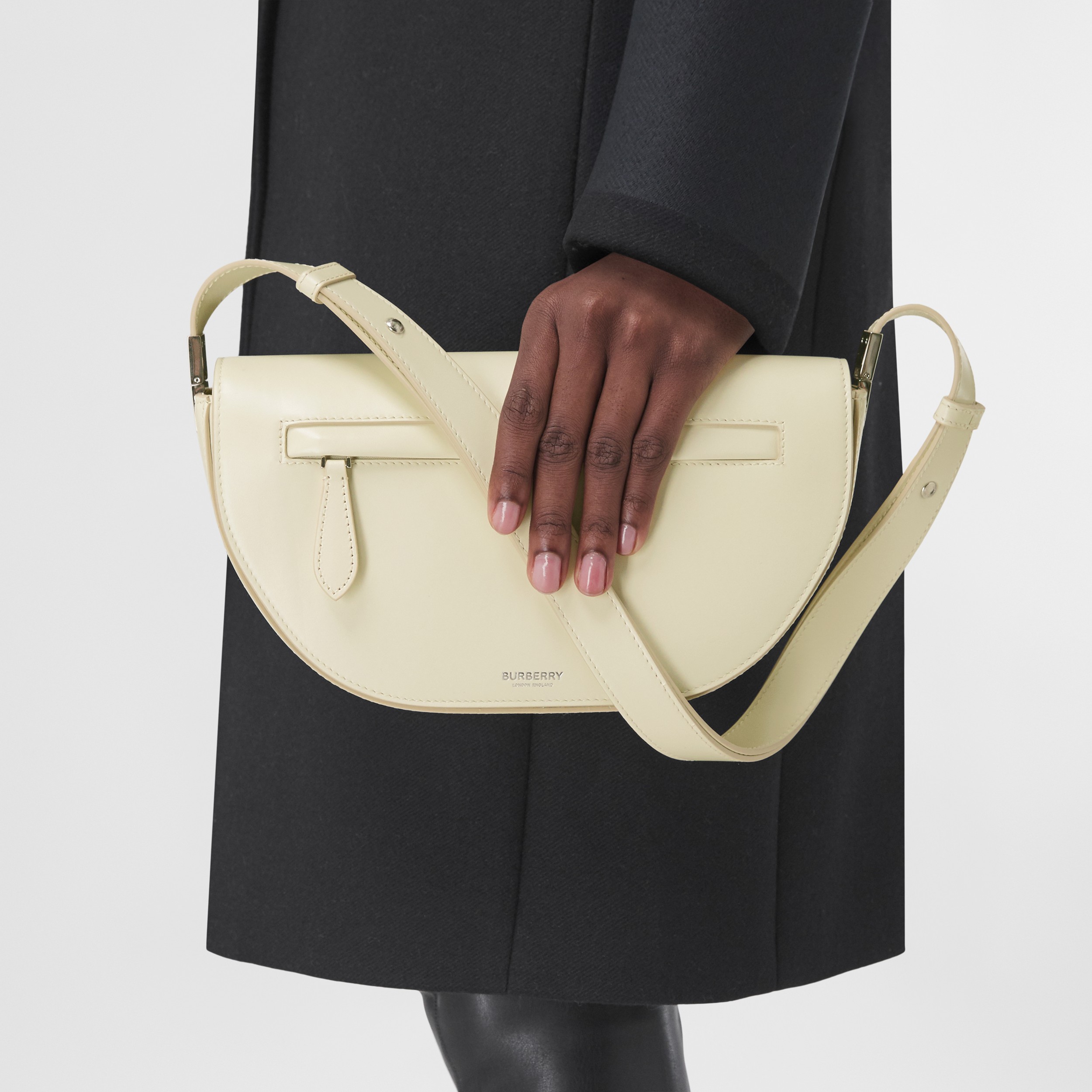 Small Leather Olympia Bag in Pale Vanilla - Women | Burberry® Official - 3
