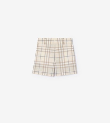 Check Cotton Shorts Sesame ®