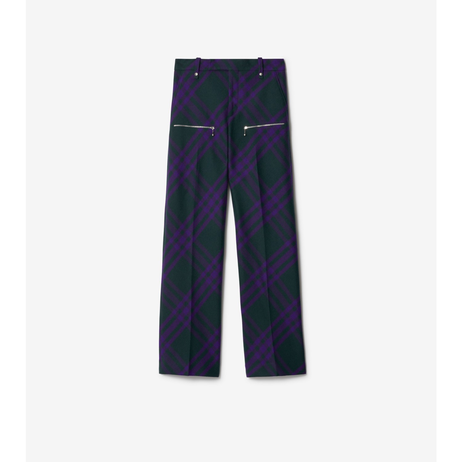 Check Wool Trousers