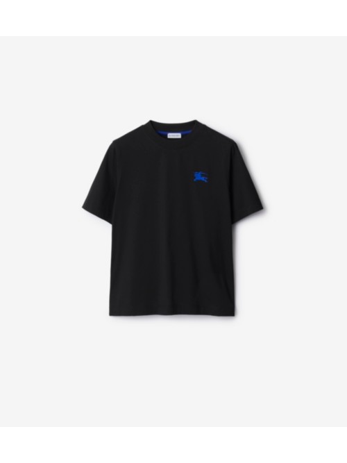 Shop Burberry Cotton T-shirt In Black