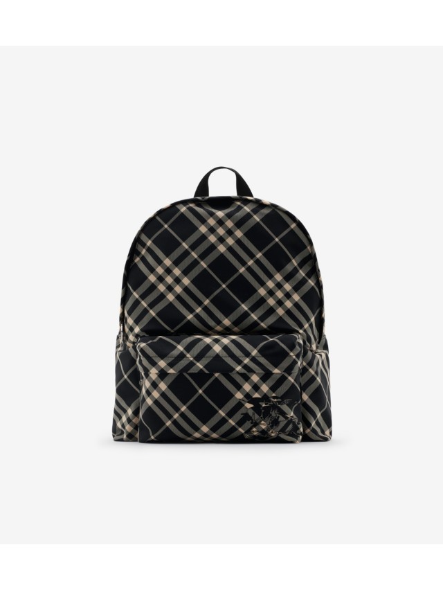 Check Backpack in Sand - Men, Nylon | Burberry® Official
