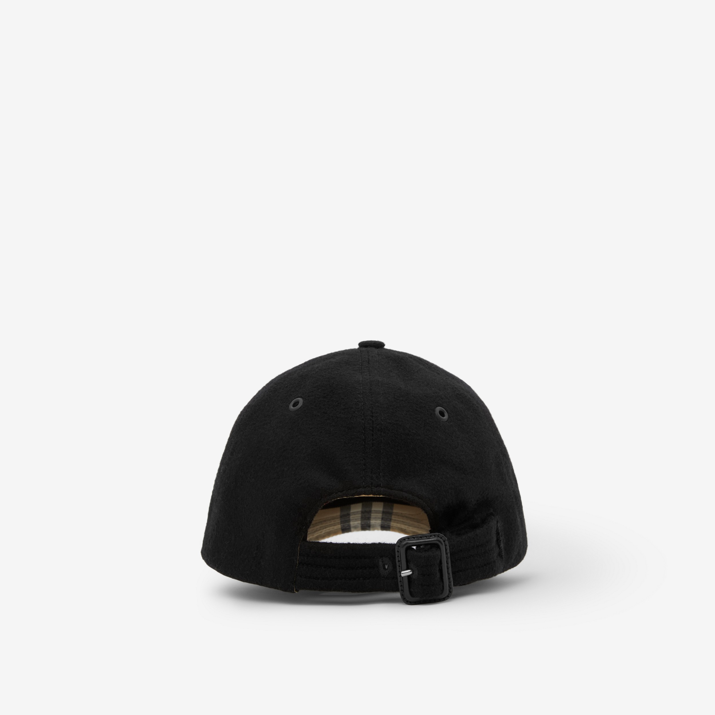 专属标识装饰羊绒棒球帽 (黑色) | Burberry® 博柏利官网 - 3