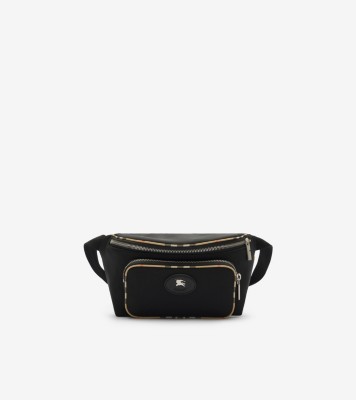 Check Trim Belt Bag in Black - Men, Technical | Burberry® Official